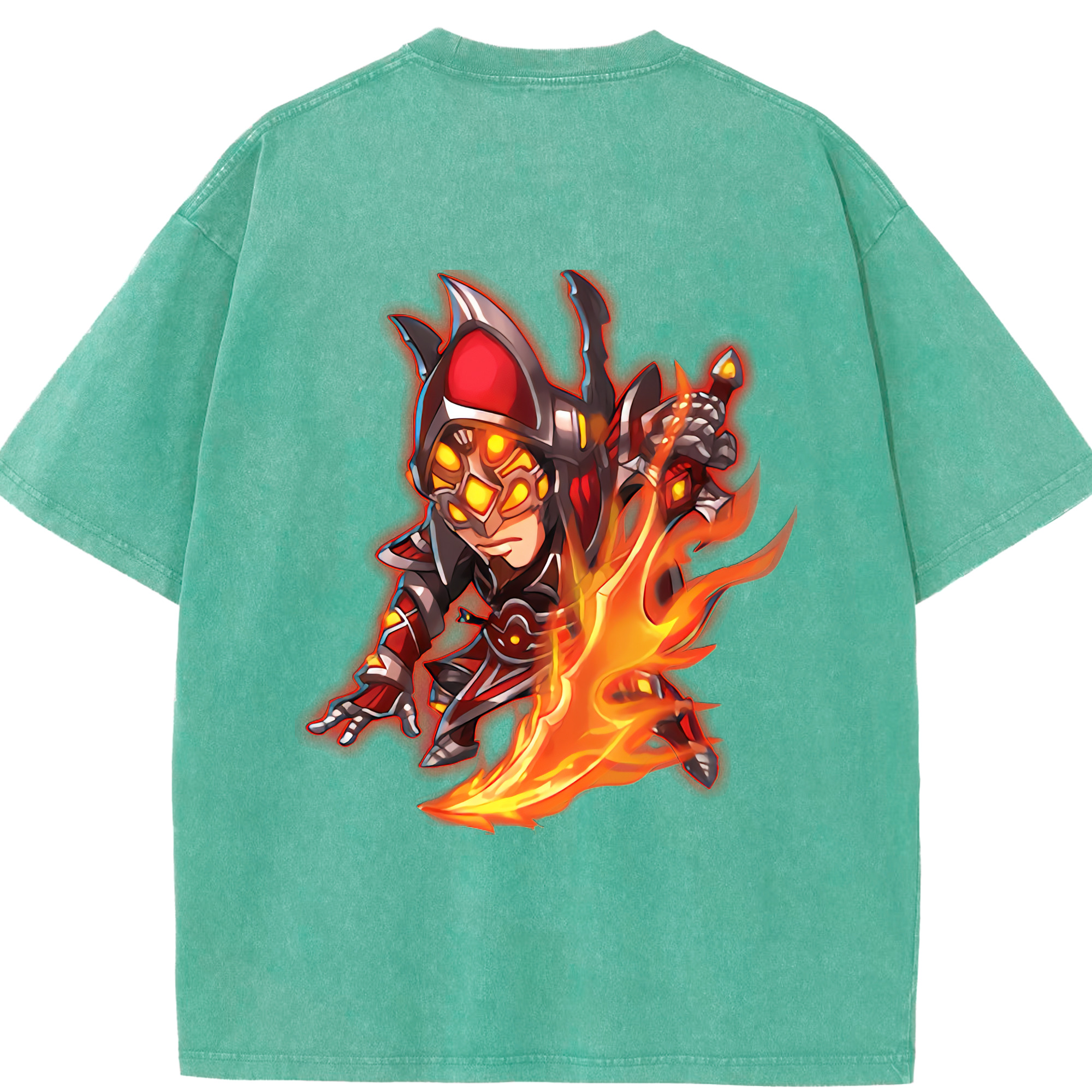 リーグ・オブ・レジェンド League of Legends LOL 綿100% ヴィンテージ風 半袖Tシャツ（背面プリント）